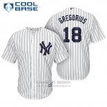 Camiseta Beisbol Hombre New York Yankees 2017 Estrellas y Rayas Didi Gregorius Blanco Cool Base