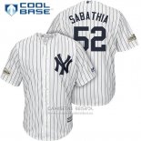 Camiseta Beisbol Hombre New York Yankees 2017 Postemporada C.c. Sabathia Blanco Cool Base