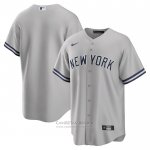 Camiseta Beisbol Hombre New York Yankees Big Tall Road Replica Gris