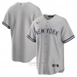Camiseta Beisbol Hombre New York Yankees Big Tall Road Replica Gris