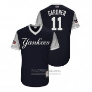 Camiseta Beisbol Hombre New York Yankees Brett Gardner 2018 LLWS Players Weekend Gardner Azul