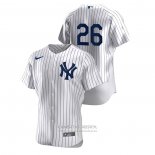 Camiseta Beisbol Hombre New York Yankees Dj Lemahieu Authentic Blanco