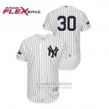 Camiseta Beisbol Hombre New York Yankees Edwin Encarnacion 2019 Postemporada Flex Base Blanco