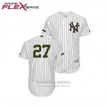 Camiseta Beisbol Hombre New York Yankees Giancarlo Stanton 2018 Dia de los Caidos Flex Base Blanco