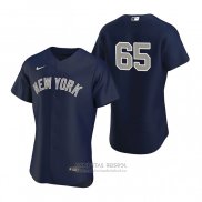 Camiseta Beisbol Hombre New York Yankees James Paxton Autentico 2020 Alterno Azul
