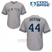 Camiseta Beisbol Hombre New York Yankees Reggie Jackson 44 Gris Cool Base