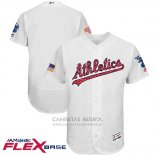 Camiseta Beisbol Hombre Oakland Athletics 2017 Estrellas y Rayas Blanco Flex Base