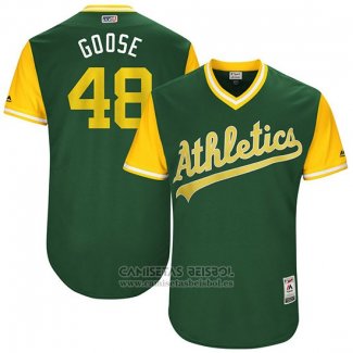 Camiseta Beisbol Hombre Oakland Athletics 2017 Little League World Series Daniel Gossett Verde