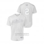 Camiseta Beisbol Hombre Oakland Athletics Khris Davis 2019 Players Weekend Autentico Blanco