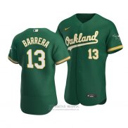 Camiseta Beisbol Hombre Oakland Athletics Luis Barrera Kelly Autentico Alterno Verde