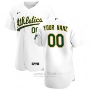 Camiseta Beisbol Hombre Oakland Athletics Personalizada Autentico Primera Blanco