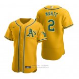 Camiseta Beisbol Hombre Oakland Athletics Starling Marte Autentico Primera Oro