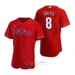 Camiseta Beisbol Hombre Philadelphia Phillies Freddy Galvis Autentico Alterno Rojo