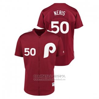 Camiseta Beisbol Hombre Philadelphia Phillies Hector Neris 1979 Saturday Night Special Autentico Rojo