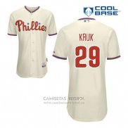 Camiseta Beisbol Hombre Philadelphia Phillies John Kruk 29 Crema Alterno Cool Base