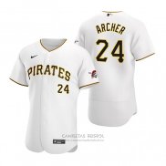 Camiseta Beisbol Hombre Pittsburgh Pirates Chris Archer Autentico 2020 Primera Blanco