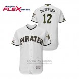 Camiseta Beisbol Hombre Pittsburgh Pirates Corey Dickerson 150th Aniversario Patch Autentico Flex Base Blanco