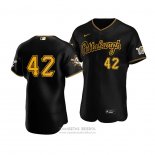 Camiseta Beisbol Hombre Pittsburgh Pirates Jackie Robinson Day Autentico Negro
