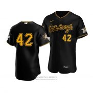 Camiseta Beisbol Hombre Pittsburgh Pirates Jackie Robinson Day Autentico Negro