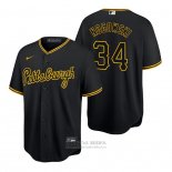 Camiseta Beisbol Hombre Pittsburgh Pirates John Nogowski Replica Negro