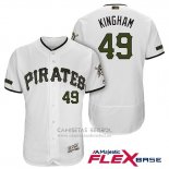 Camiseta Beisbol Hombre Pittsburgh Pirates Nick Kingham Blanco 2018 Primera Alterno Flex Base