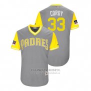 Camiseta Beisbol Hombre San Diego Padres Franchy Cordero 2018 LLWS Players Weekend Cordy Gris