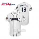 Camiseta Beisbol Hombre San Diego Padres Travis Jankowski 150th Aniversario Patch Flex Base Blanco