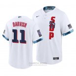 Camiseta Beisbol Hombre San Diego Padres Yu Darvish 2021 All Star Replica Blanco