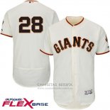 Camiseta Beisbol Hombre San Francisco Giants Buster Posey Crema Flex Base Autentico Collection