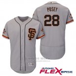 Camiseta Beisbol Hombre San Francisco Giants Buster Posey Gris Alterno Flex Base