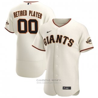 Camiseta Beisbol Hombre San Francisco Giants Primera Pick-A-Player Retired Roster Autentico Crema