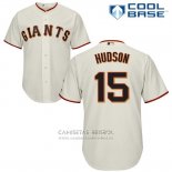 Camiseta Beisbol Hombre San Francisco Giants San Francisco Gaints Tim Hudson Crema Cool Base