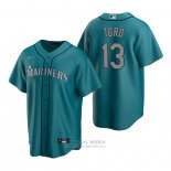 Camiseta Beisbol Hombre Seattle Mariners Abraham Toro Replica Alterno Verde