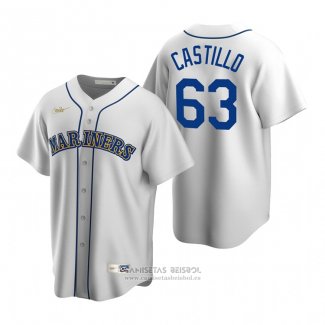 Camiseta Beisbol Hombre Seattle Mariners Diego Castillo Cooperstown Collection Primera Blanco