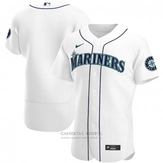 Camiseta Beisbol Hombre Seattle Mariners Primera Autentico Blanco