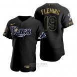 Camiseta Beisbol Hombre Tampa Bay Rays Josh Fleming Negro 2021 Salute To Service