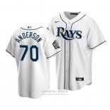 Camiseta Beisbol Hombre Tampa Bay Rays Nick Anderson Replica Primera 2020 Blanco