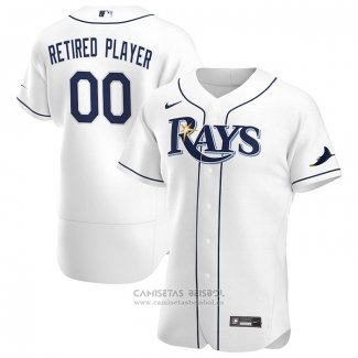 Camiseta Beisbol Hombre Tampa Bay Rays Primera Pick-A-Player Retired Roster Autentico Blanco