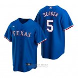 Camiseta Beisbol Hombre Texas Rangers Corey Seager Alterno Replica Azul