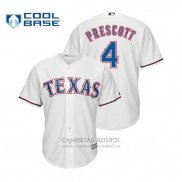 Camiseta Beisbol Hombre Texas Rangers Dak Prescott Cool Base Crossover Blanco