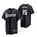 Camiseta Beisbol Hombre Texas Rangers Nick Solak Replica 2021 Negro