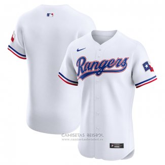 Camiseta Beisbol Hombre Texas Rangers Primera Elite Blanco