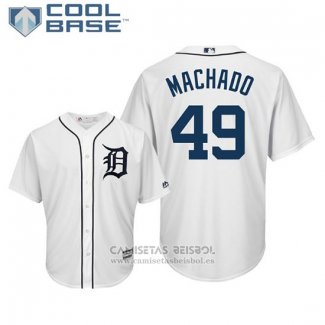 Camiseta Beisbol Hombre Tigers Dixon Machado Cool Base Primera Blanco
