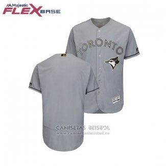 Camiseta Beisbol Hombre Toronto Blue Jays 2018 Dia de los Caidos Flex Base Gris