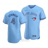 Camiseta Beisbol Hombre Toronto Blue Jays Jays George Springer Autentico Alterno Azul