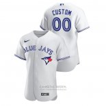 Camiseta Beisbol Hombre Toronto Blue Jays Personalizada Authentic Blanco
