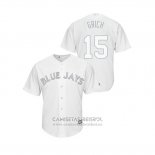 Camiseta Beisbol Hombre Toronto Blue Jays Randal Grichuk 2019 Players Weekend Replica Blanco