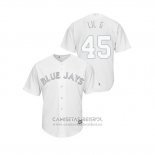 Camiseta Beisbol Hombre Toronto Blue Jays Thomas Pannone 2019 Players Weekend Replica Blanco