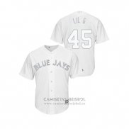 Camiseta Beisbol Hombre Toronto Blue Jays Thomas Pannone 2019 Players Weekend Replica Blanco