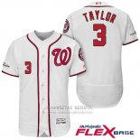Camiseta Beisbol Hombre Washington Nationals 2017 Postemporada Michael Taylor Blanco Flex Base